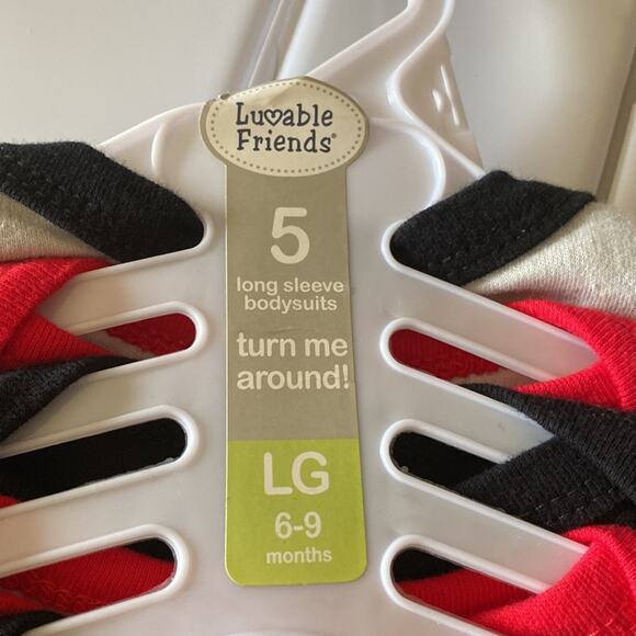 5 Loveable Friends Long sleeve body suits-NEW 6-9 mths - Picture 7 of 8